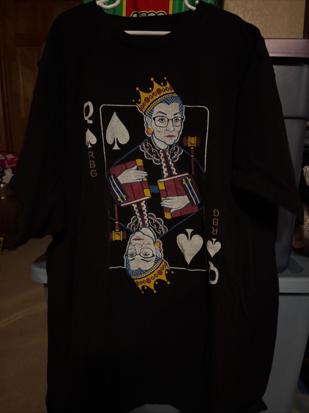 Ann Arbor Ruth Bader Ginsburg as the "Queen of Spades" playing card, xl